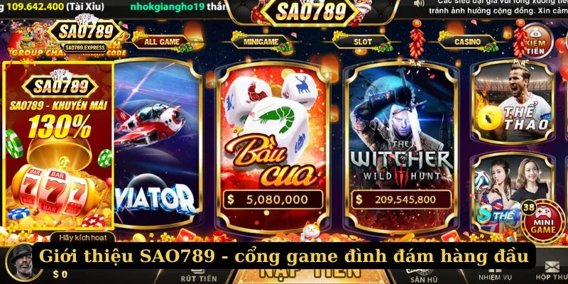Giới thiệu SAO789 -  cổng game đình đám hàng đầu
